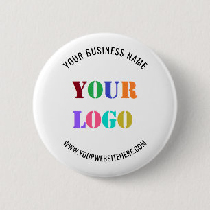 Benutzerdefinierte Firmenlogo-Name Werbe-Button Button