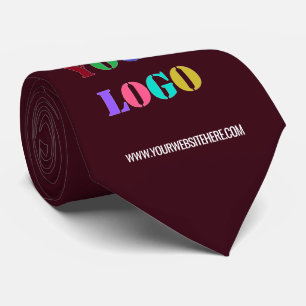 Benutzerdefinierte Firmenlogo-Text- und QR-Code-Ge Krawatte