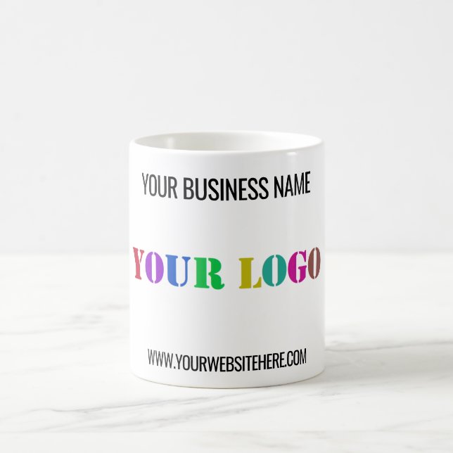 Benutzerdefinierte Firmenlogo und Text-Business-Ta Kaffeetasse (Mittel)