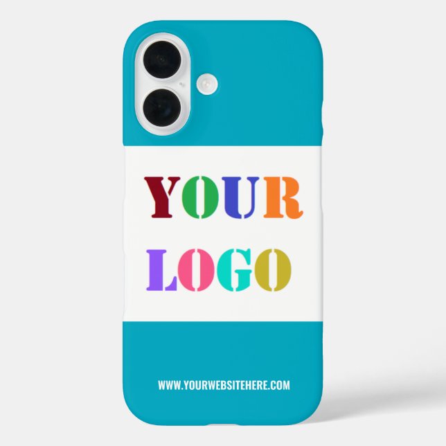 Benutzerdefinierte Firmenlogo und Text iPhone Case (Rückseite)