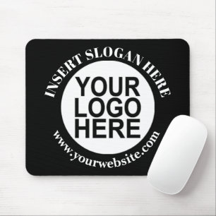 Benutzerdefinierte Firmenlogo Werbe-Mauspad schwar Mousepad