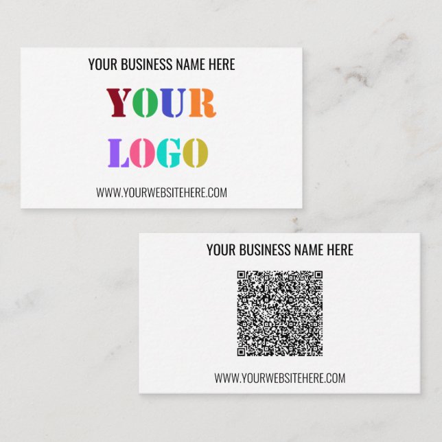 Benutzerdefinierte Firmenlogos und QR-Code-Visiten Visitenkarte (Vorne/Hinten)