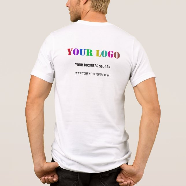 Benutzerdefinierte Firmenlogos und Vorlage für das Tri-Blend Shirt (Rückseite)