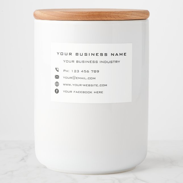 Benutzerdefinierte Firmennamen Informationen zu Fi Lebensmitteletikett (Vorderseite)