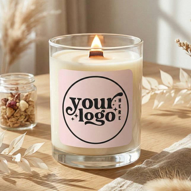 Benutzerdefinierte Firmenwerbung Ihr Logo Hier Quadratischer Aufkleber (Custom Company Business Your Logo Here Square Sticker)