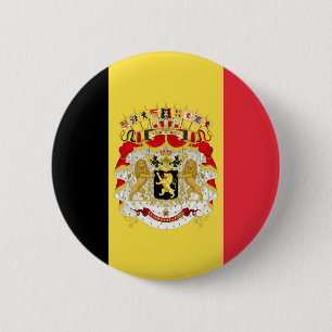 Benutzerdefinierte Flagge Belgiens Schwarzes Gelb  Button