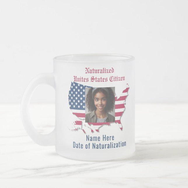 Benutzerdefinierte Flagge, Karte, Naturalized US-B Kaffeetasse (Links)