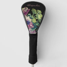 Benutzerdefinierte Florale Aquarell Schwarz Rosa B