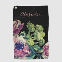 Benutzerdefinierte Florale Aquarell Schwarz Rosa B