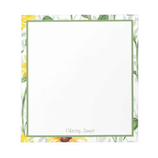 Benutzerdefinierte florale Editor Notizblock (Vorderseite)