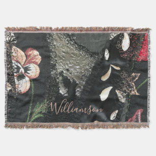 Benutzerdefinierte florale Patchwork-Stickerei in Decke