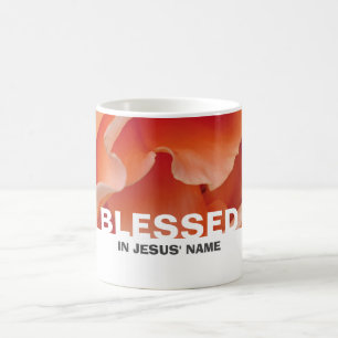 Benutzerdefinierte Florale Pfirsich-Rose GEGENEGNE Kaffeetasse