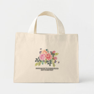 Benutzerdefinierte florale Rose ersetzen den Artwo Mini Stoffbeutel
