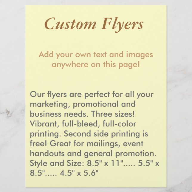 Benutzerdefinierte Flyer (Vorne)