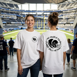 Benutzerdefinierte Football-Mom-Helm-Grafikdesign T-Shirt
