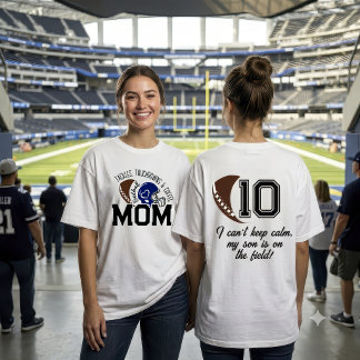 Benutzerdefinierte Football-Mom-Tackles-Touchdowns T-Shirt