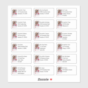 Benutzerdefinierte Foto 18 Empfängernamen Adressen Aufkleber