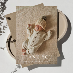 Benutzerdefinierte Foto-Baby-Shower-Dankeschön   M Dankeskarte