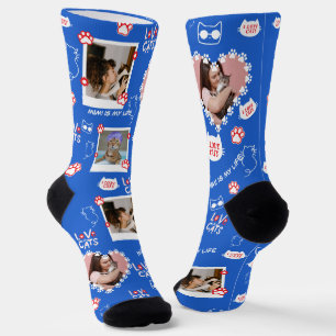 Benutzerdefinierte Foto Collage Socken mit Namen f