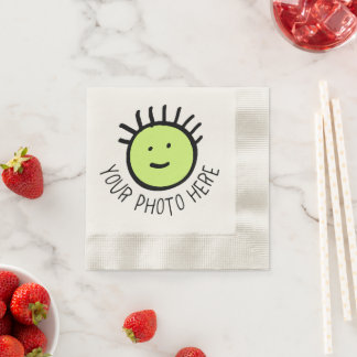 Benutzerdefinierte Foto-ECRU-COCKTAIL-PAPIERSERVIE Serviette