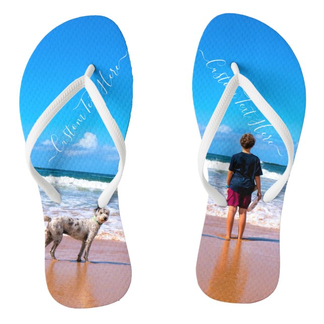 Benutzerdefinierte Foto-Flip-Flops mit Personalisi Flip Flops (Fußbett)