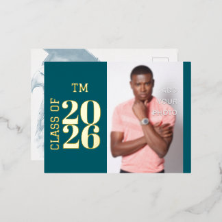 Benutzerdefinierte Foto-Folie-Abschluss-Einladung  Folie Einladungspostkarte