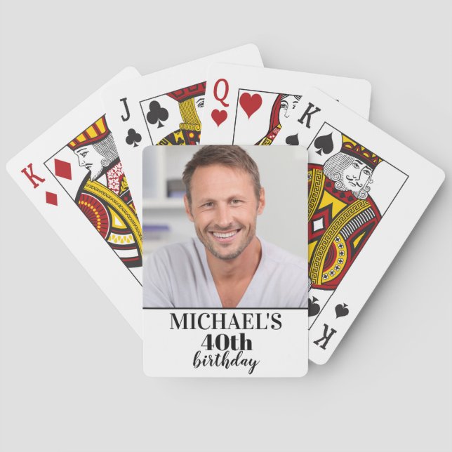 Benutzerdefinierte Foto-Geburtstagsfavoriten Spielkarten (Rückseite)