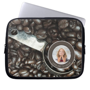 Benutzerdefinierte Foto geröstete Kaffeebohnen Sil Laptopschutzhülle