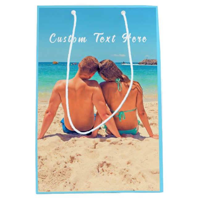 Benutzerdefinierte Foto-Geschenktasche Ihre Liebli Mittlere Geschenktüte (Vorderseite)