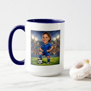 Benutzerdefinierte Foto-Gesicht Fußball-Star Karik Tasse