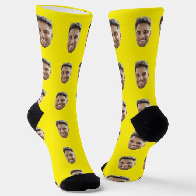 Benutzerdefinierte Foto-Gesichtssocken als Geschen Socken (Gewinkelt)
