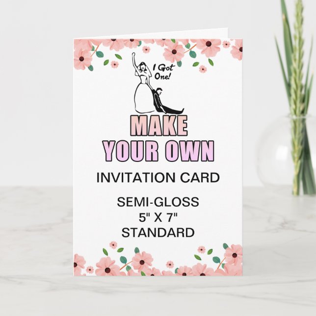 Benutzerdefinierte Foto-Glossy Bachelorette Einlad Karte (Vorderseite)