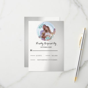 Benutzerdefinierte Foto-Hochzeit RSVP Karte