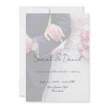 Benutzerdefinierte Foto-Hochzeitseinladungskarte