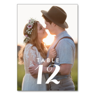 Benutzerdefinierte Foto-Hochzeitsempfang Tischnummer