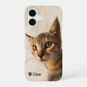 Benutzerdefinierte Foto-Kätzchen-Katze-Haustier-Hu iPhone 16 Hülle