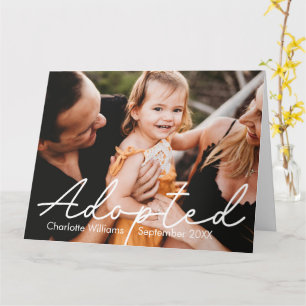Benutzerdefinierte Foto-Kind-Adoptionsankündigung Karte