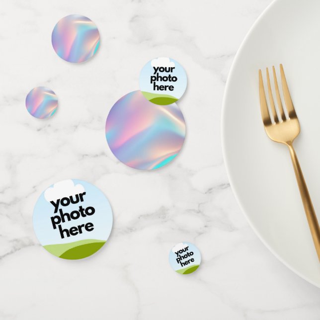 Benutzerdefinierte Foto-Konfiguration mit Holograp Konfetti (Gruppe)