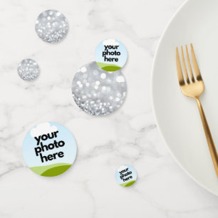 Benutzerdefinierte Foto-Konfiguration mit Silver A Konfetti