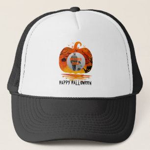 BENUTZERDEFINIERTE FOTO-KÜRBIS-HALLOWEEN-GESCHENKE TRUCKERKAPPE