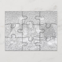 Benutzerdefinierte Foto-MOCK-Puzzle-Postkarte - 9