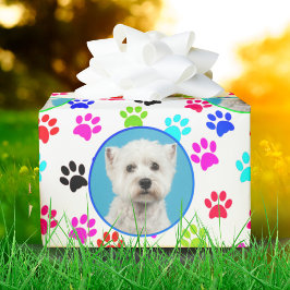 Benutzerdefinierte Foto Paws Hund Lover Katze Love Geschenkpapier