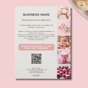 Benutzerdefinierte Foto-QR-Social-Media-Bäckerei U Flyer