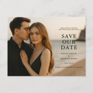 Benutzerdefinierte Foto-Save-the-Date-Postkarte Ankündigungspostkarte