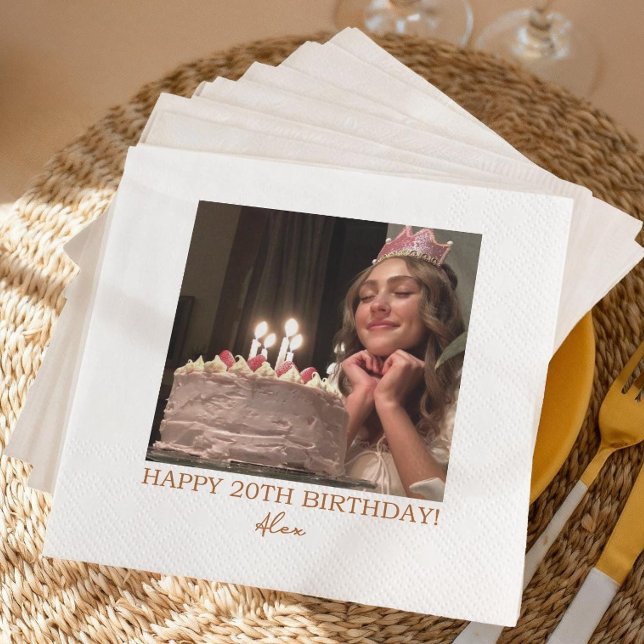 Benutzerdefinierte Foto-Servietten mit Text - Pers Serviette (Von Creator hochgeladen)