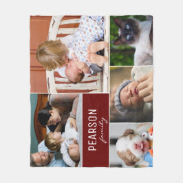 Benutzerdefinierte Foto-Tapisserie mit dunkelrotem Fleecedecke