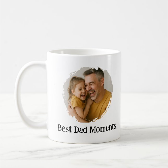 Benutzerdefinierte Foto-Tasse - Beste Vater-Moment Kaffeetasse (Links)