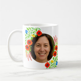 Benutzerdefinierte Foto-Tasse mit Blumendesign-Ges Kaffeetasse