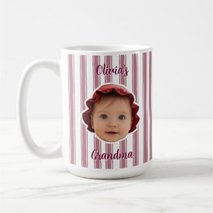Benutzerdefinierte Foto-Tasse mit Streifenmuster f Kaffeetasse