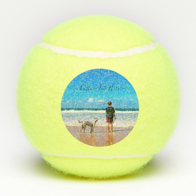 Benutzerdefinierte Foto Text Tennis Balls Ihre Hau Tennisbälle (Rückseite)